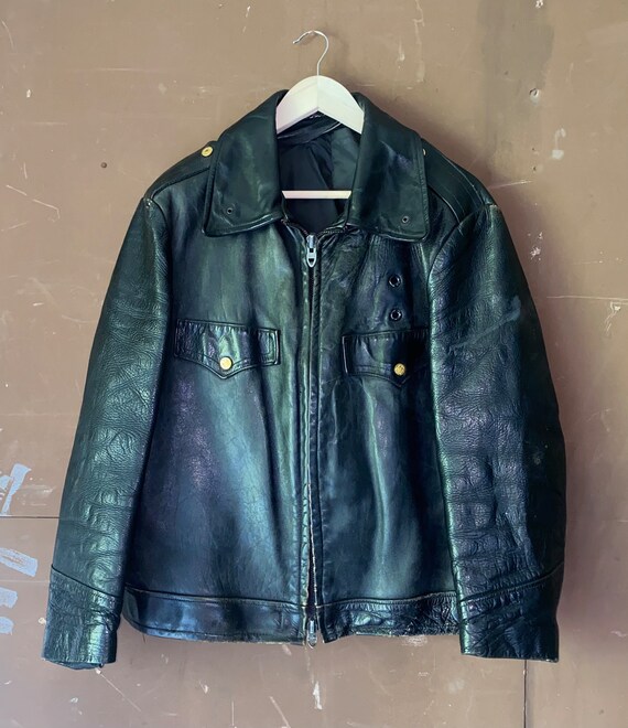 Vintage 60s NYPD Horsehide Leather Jacket Talon Zipper - Etsy 日本