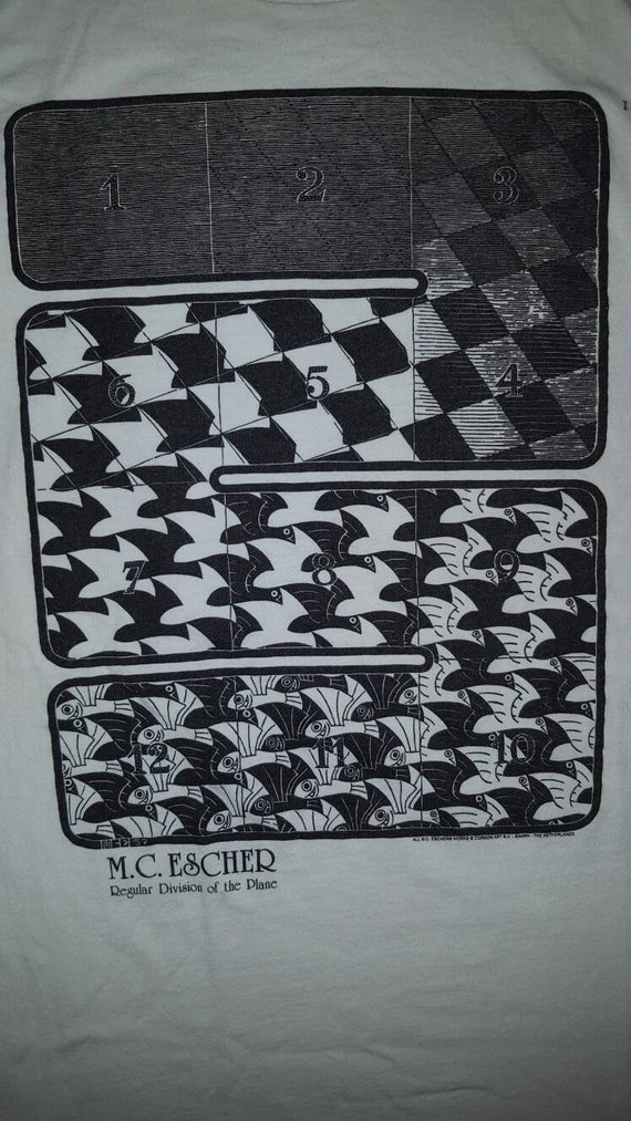 MC Escher Art Illusion Psychedelic ABC 123 Long S… - image 3