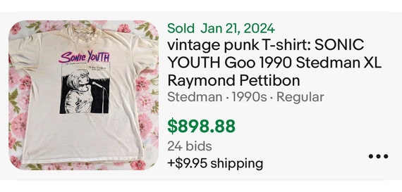 Vintage Sonic Youth Goo T Shirt Raymond Pettibon - image 6