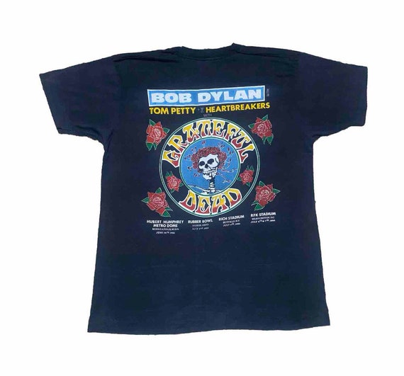 Vintage 80s Bob Dylan Grateful Dead T-Shirt Tom P… - image 2