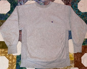 Champion Reverse Weave Gray Hoodie Sweatshirt Small 