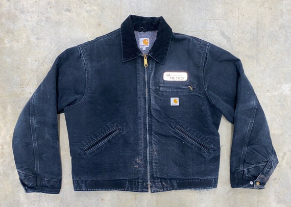 Carhartt duck detroit top jacket blanket lined