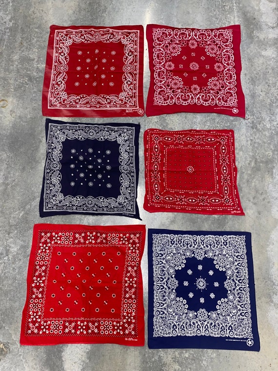 Lot Of 6 Vintage Bandanas - image 1