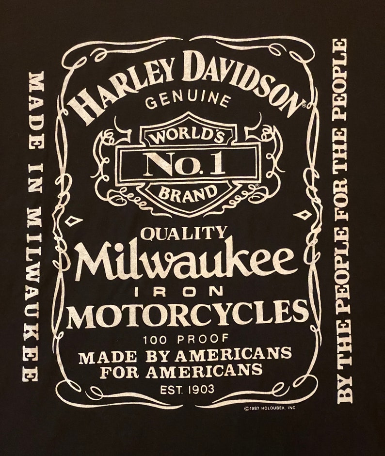 Harley Davidson Jack Daniels T Shirt Sz XL