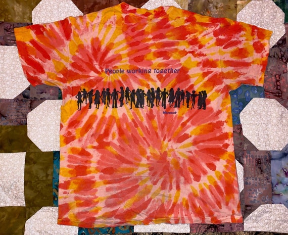 Vintage Microsoft People Working Together Tie Dye… - image 2