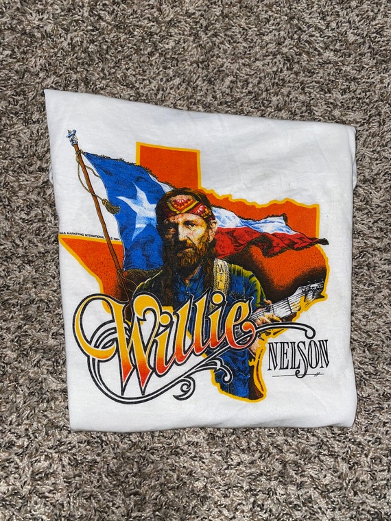 Vintage Willie Nelson Ringer T Shirt - image 2