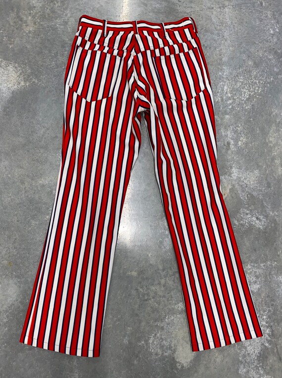 70s Obermeyer Striped Bootcut Pants Sz 29 Hippie … - image 2