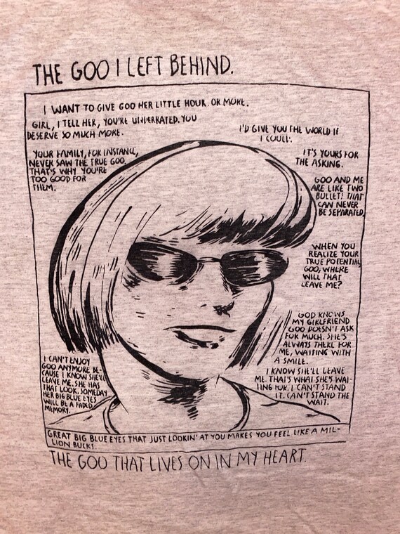 Vintage Sonic Youth Goo T Shirt Raymond Pettibon - image 4