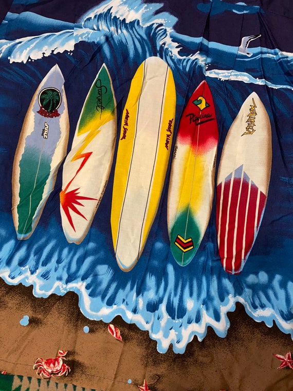 Paradise Found Surf Board Beach Hawaiian Shirt Sz… - image 3