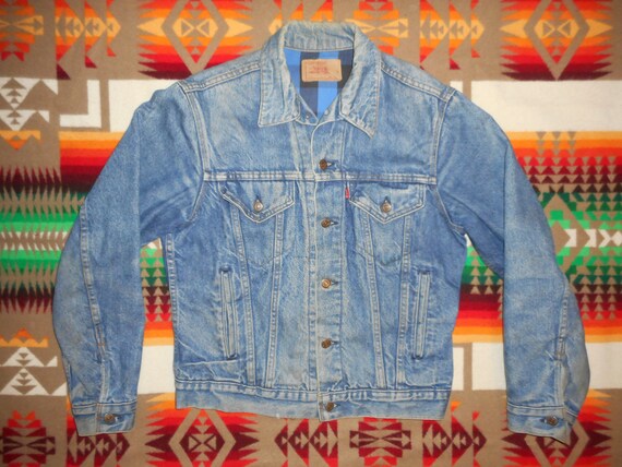 levi's checkered denim jacket