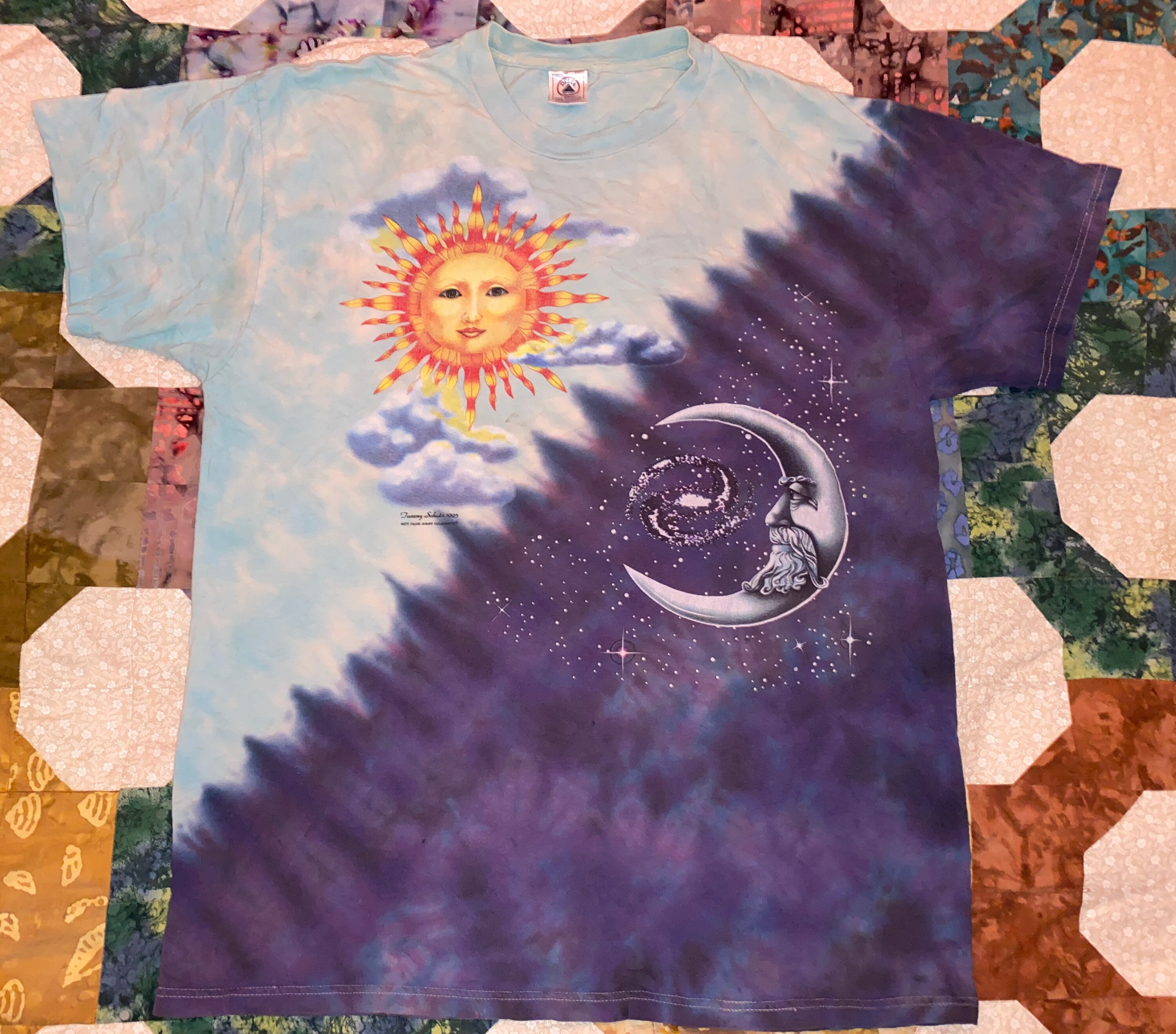 Sun and moon tie dye shirt 2025