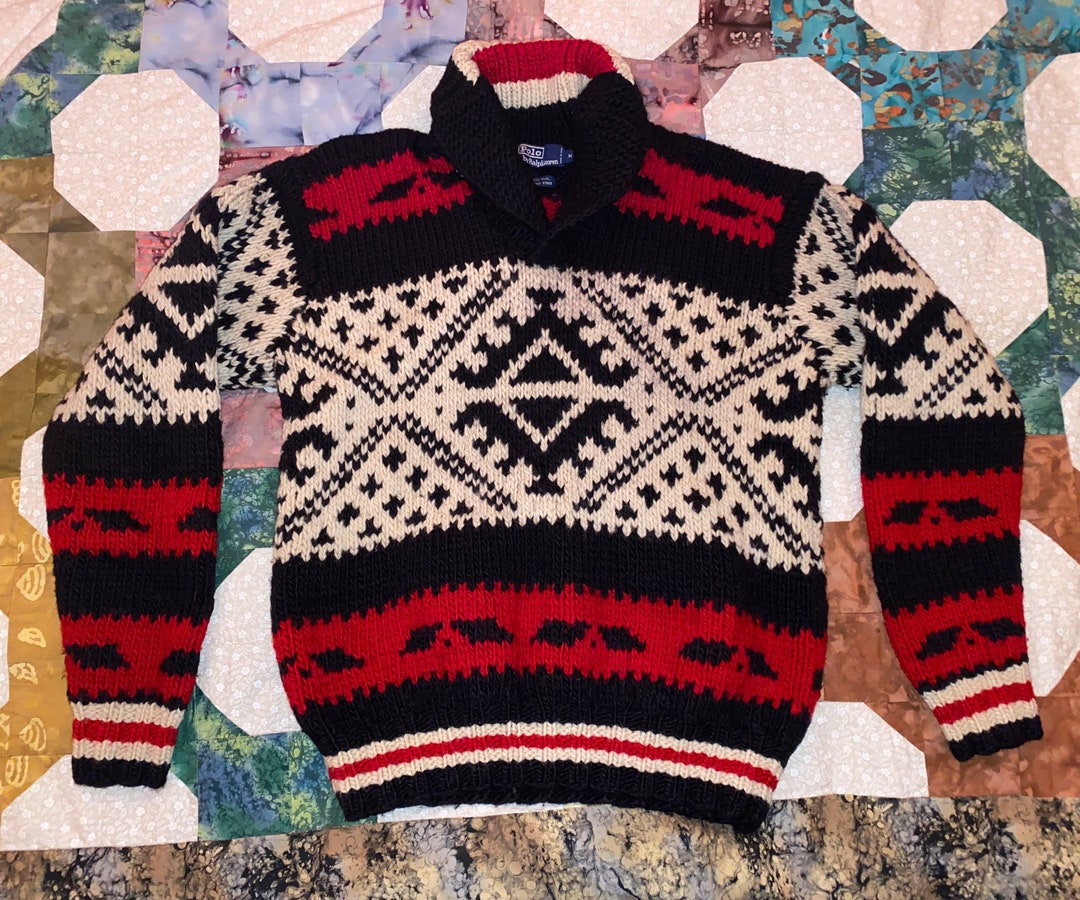 Vintage Ralph Lauren 100% Merino Wool Sweater-Bust 40