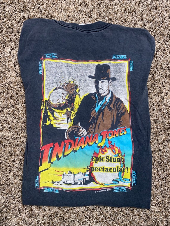 Vintage Indiana Jones T Shirt Lucasfilm Disney - image 4