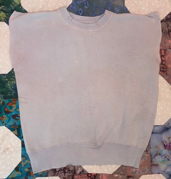 60s 70s Sleeveless Sweatshirt Shirt