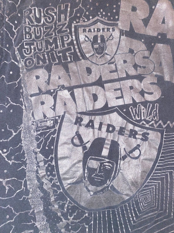 Vintage Oakland Raiders All Over Print T Shirt - image 3