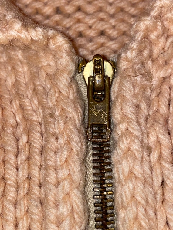 Vintage 60s Cowichan Moose Wool Sweater Jacket Fu… - image 6