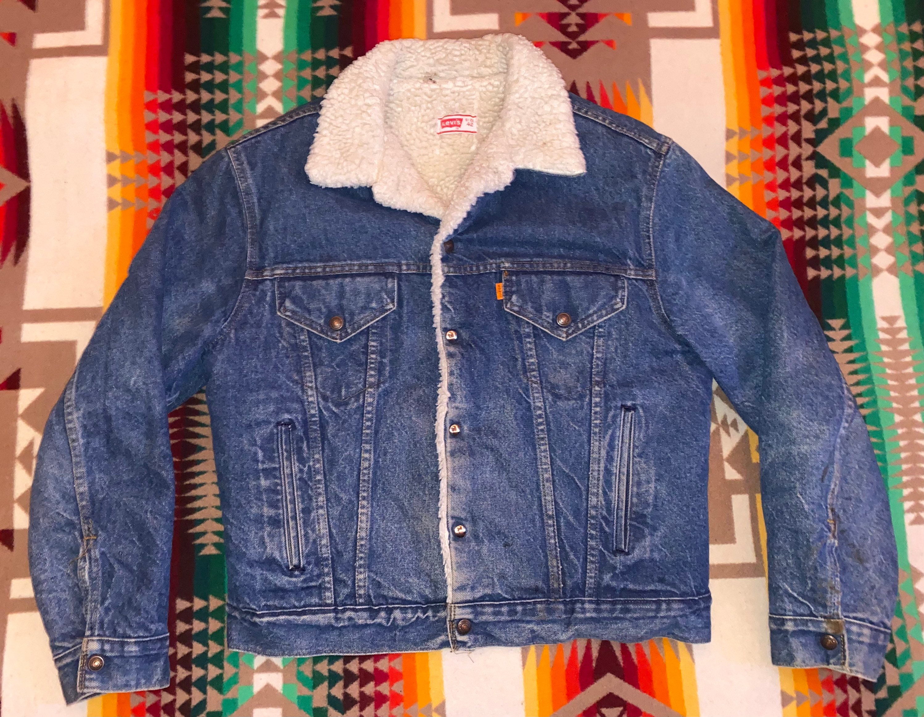 Levis Orange Tab Sherpa Trucker Jacket - Etsy Denmark