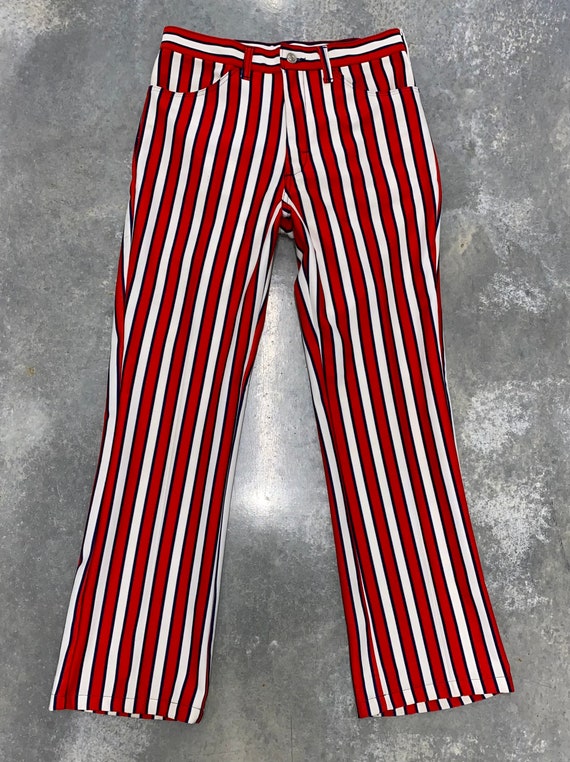 70s Obermeyer Striped Bootcut Pants Sz 29 Hippie R