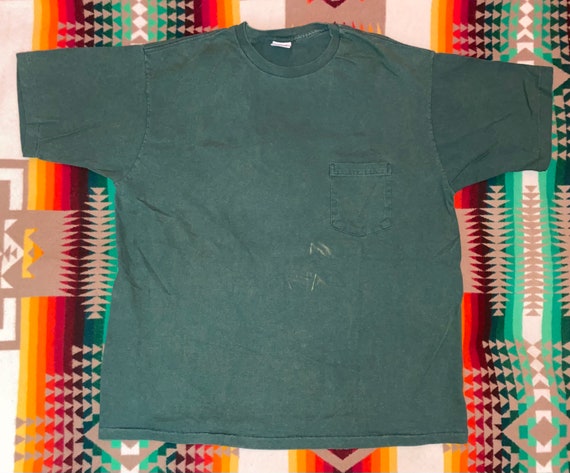 90s Faded Blank Green Gap Pocket T 