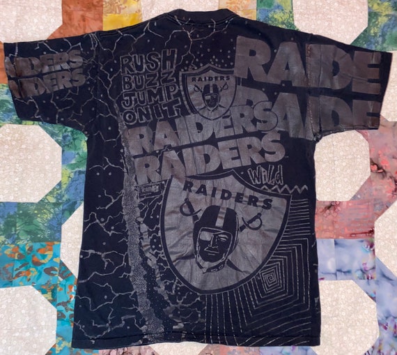 Vintage Oakland Raiders All Over Print T Shirt - image 2