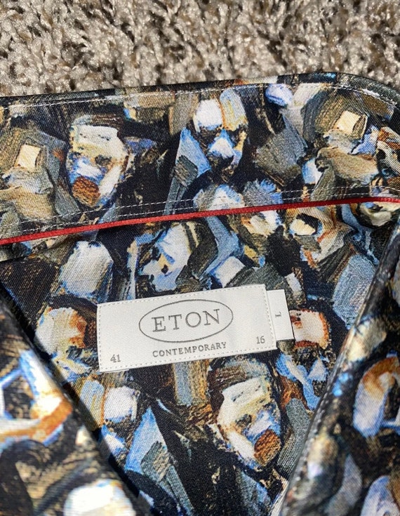 Eton Contemporary 41 16 Button Down Shirt Sz L NW… - image 4