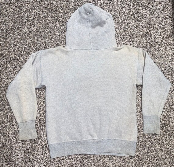 Vintage 60s Pullover Gray Hoodie Overstitch - image 2