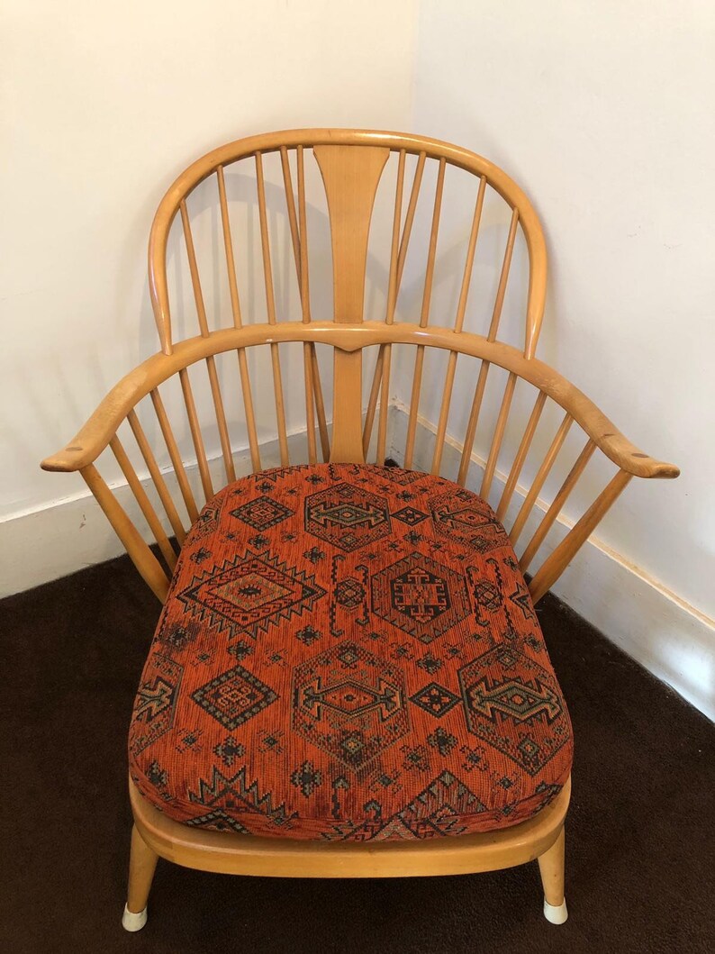 Vintage Ercol Mid Century Easy Chair Model 501 With Original Etsy
