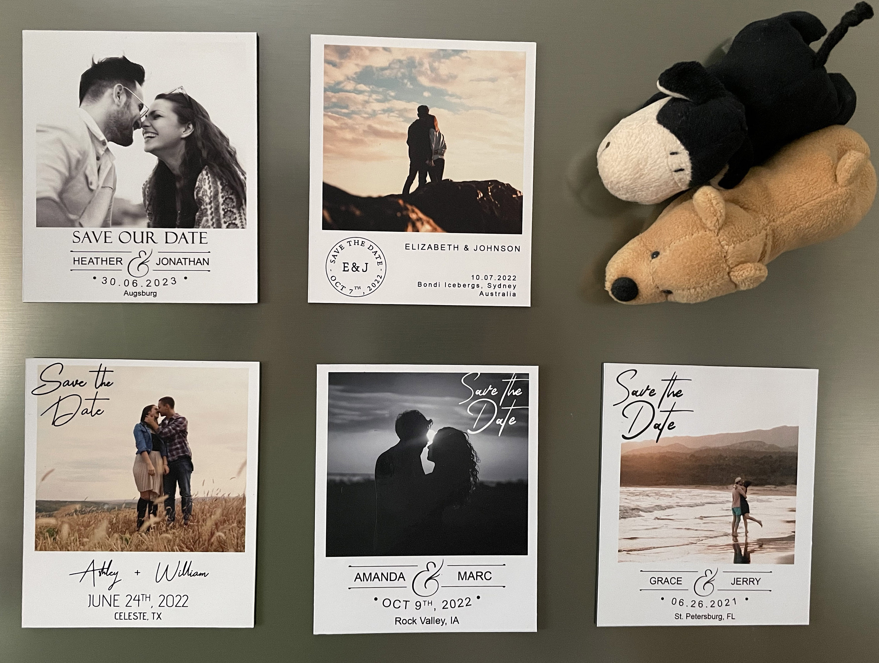 30 50 100  Personalized Custom Save the DATE Your PICTURE 5.5 x 4 MAGNETS & Env 