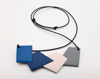 Minimal and modern necklace in polymer clay