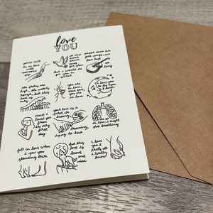 "T Swift Love You-Karte (3 ""x 5 """