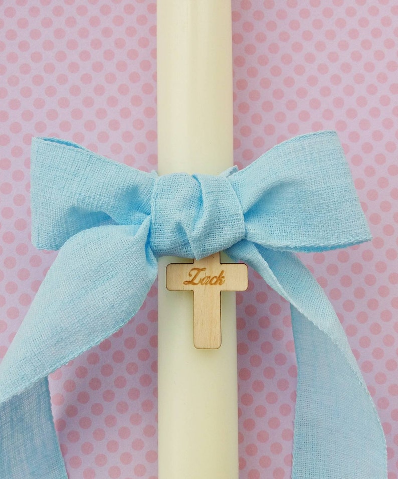 Baptism Candle. Christening Candle. Personalised. Round and Etsy UK