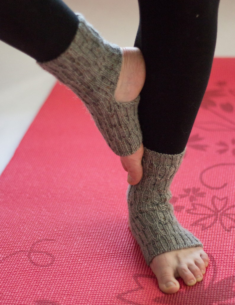 Yoga socks for women Hand knit yoga socks Gray Cells Gray Etsy
