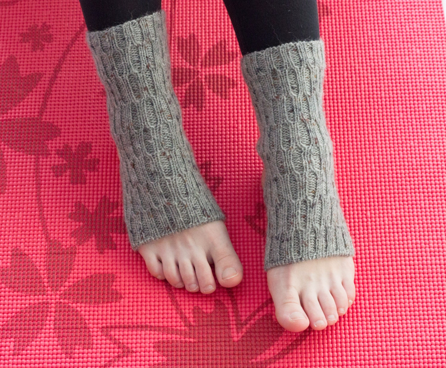 Yoga socks for women Hand knit yoga socks Gray Cells Gray Etsy