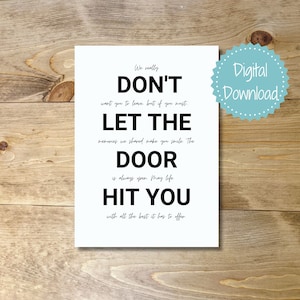 Don't Let The Door Hit You - afscheidskaart collega - digitale versie