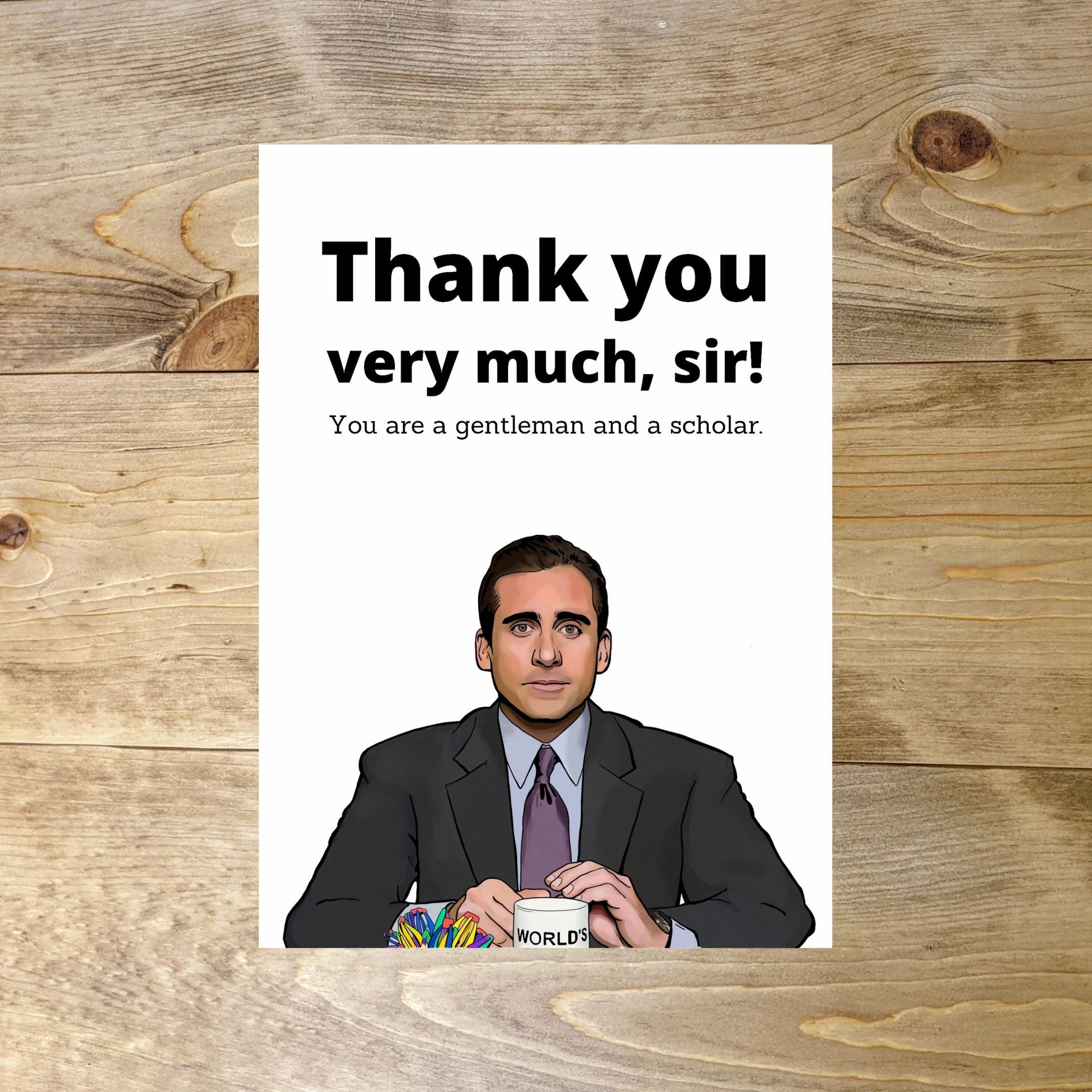Michael Thank You Very Much Sir Greeting Card - Etsy Ireland