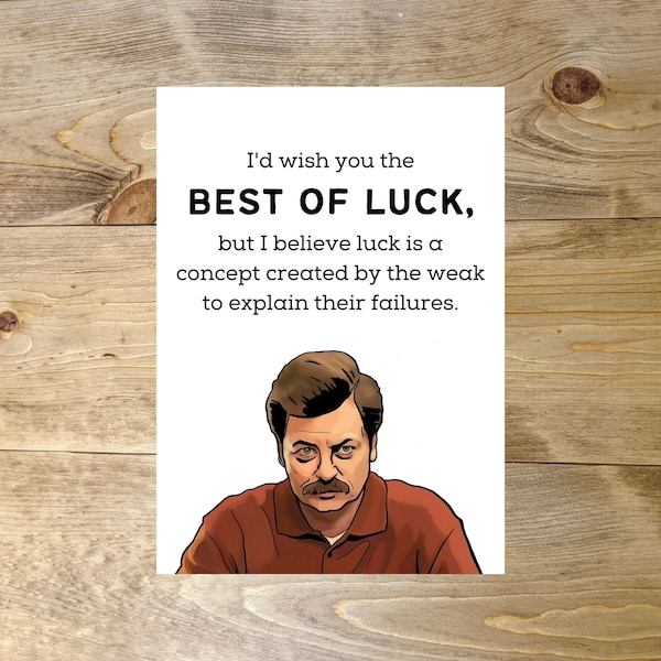 Ron Luck is Created by the Weak Graduation Greeting Card