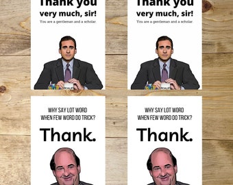 Thank You Card Pack - Kevin Thank, Michael- Thank You Very Much Sir