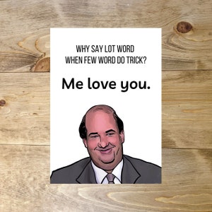 Few Words Me Love You Valentines/Love/Anniversary Card