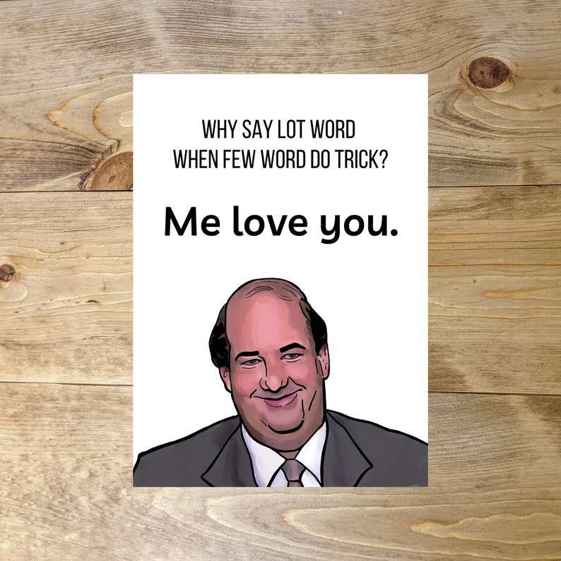 Few Words Me Love You Valentines/Love/Anniversary Card Bild 1