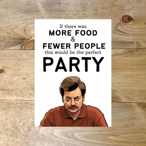 Ron Swanson Birthday Card Printable. Parks and Recreation - Etsy Canada