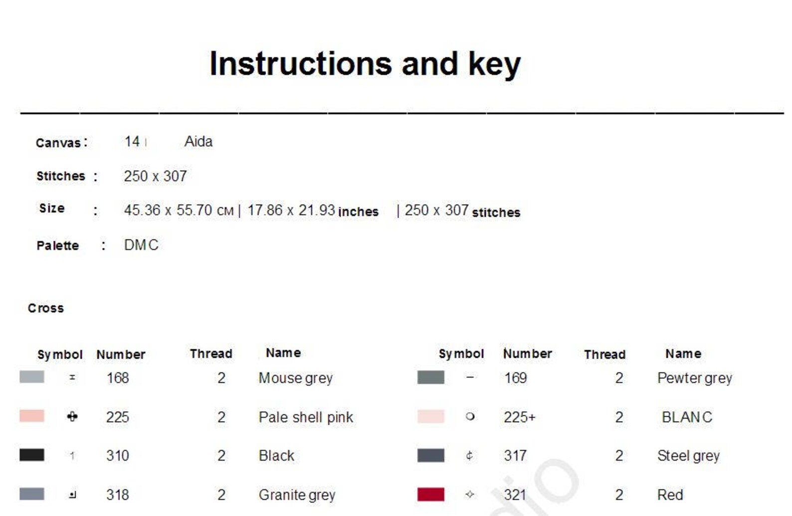 Chart needlework craft embroidery diy dmc counted cross stitch  etsy