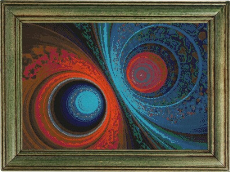 Abstract Cross Stitch Pattern Abstract Chartmodern Counted Etsy