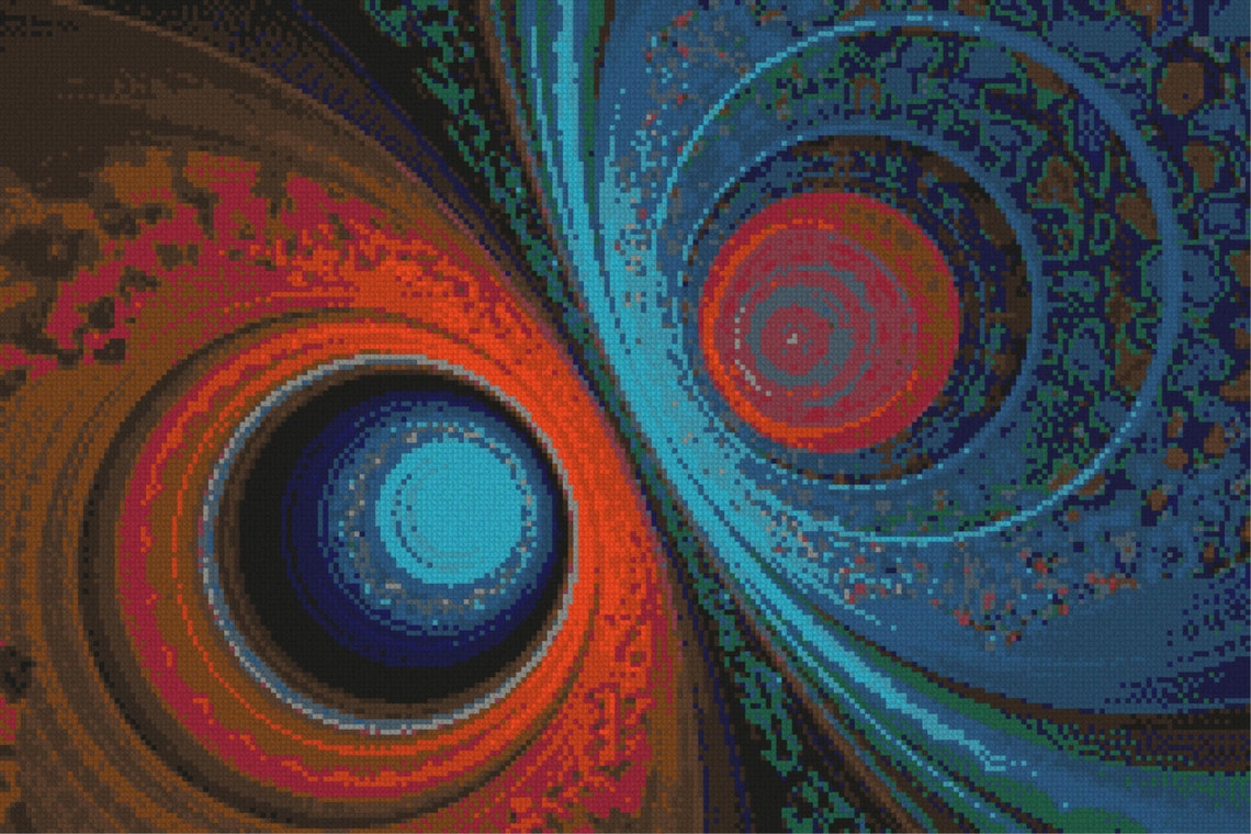 Abstract Cross Stitch Pattern Abstract Chartmodern Counted Etsy