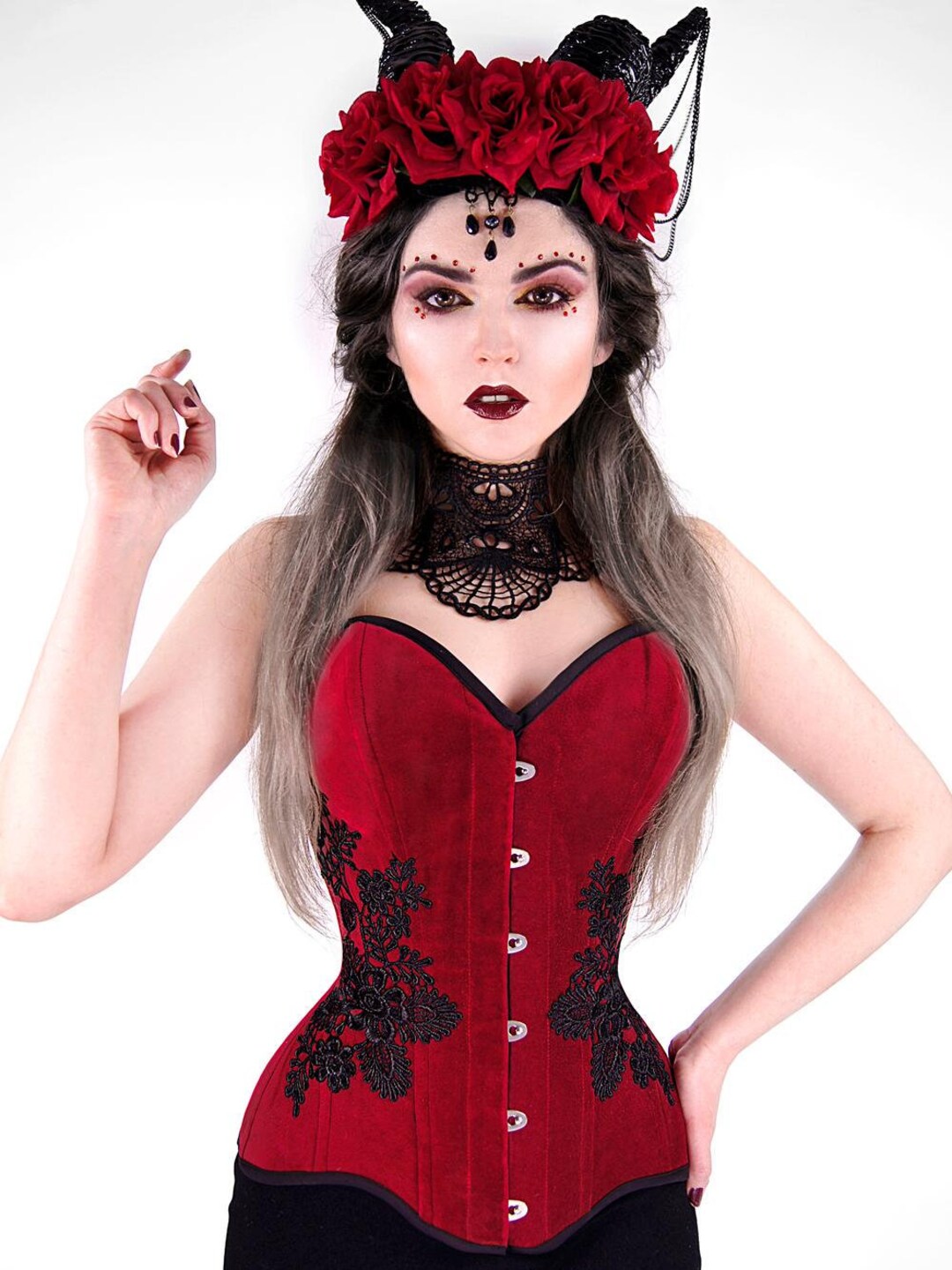 THEREDTHREAD】S burlesque corset