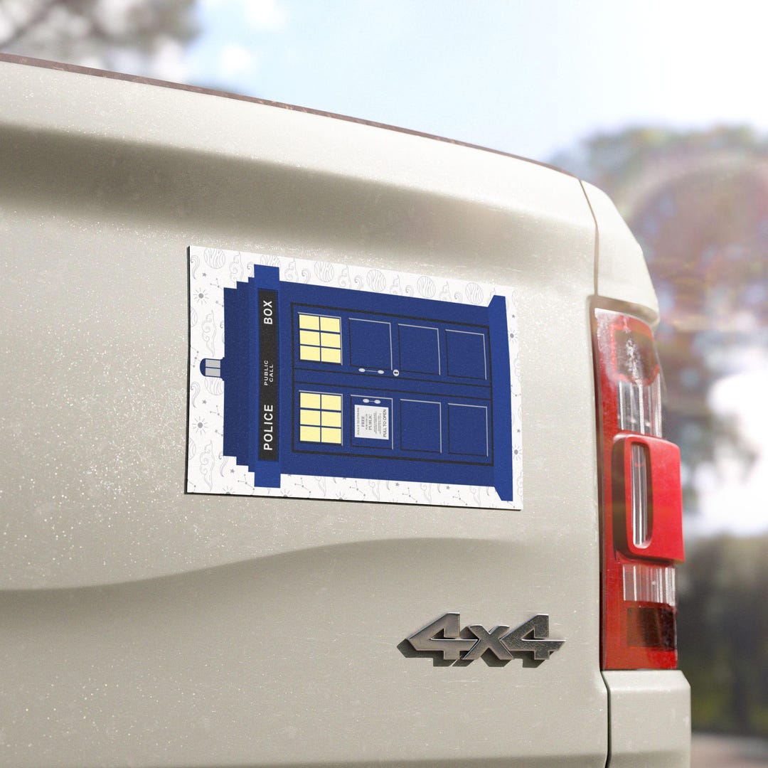 Tardis Dr Doctor Who Rectangle Bumper Sticker Square Car Magnet - Etsy