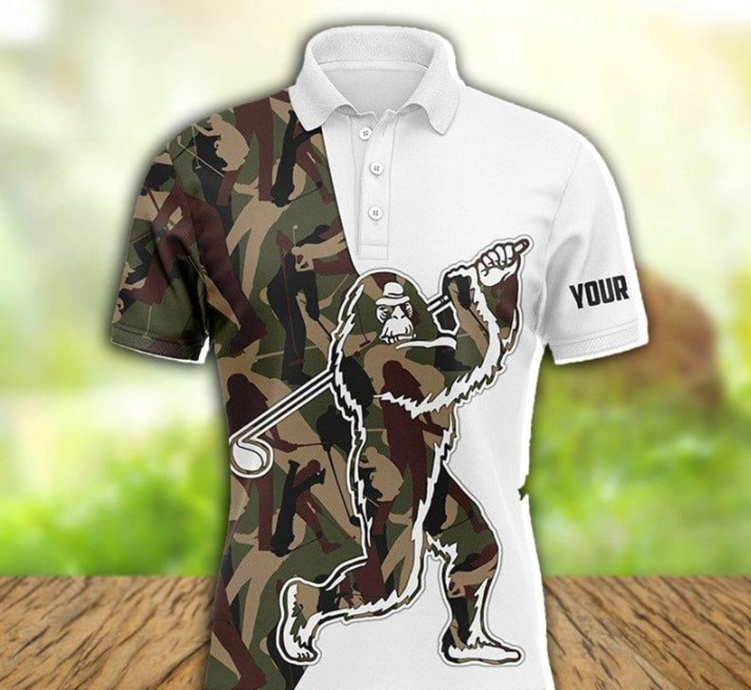 Personalized Bigfoot Golf Polo Shirts Custom Name and Team Etsy