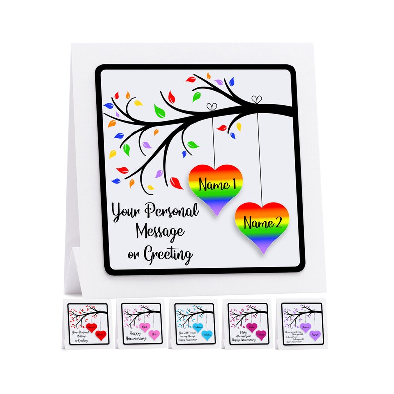 Personalised Wedding Card Gay Wedding Card Engagement Card 3d
