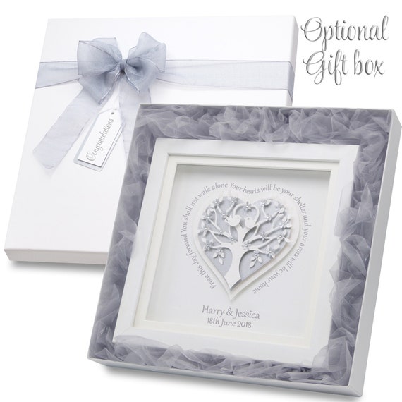 Groom. Lovely Personalised Handmade Wedding Day Card Bride Two 3d Hearts Design