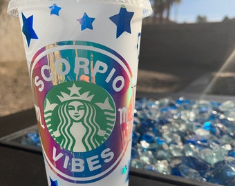 Scorpio Vibes Starbucks reusable cup, Starbucks, personalized cups, zodiac, birthday cup, zodiac sign, Scorpio