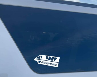 Grandmarail Car decal, grandparail car decal, grandparents decal, car decal, Disney inspired car sticker, vehicle sticker, grandma car decal